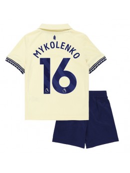 Everton Vitaliy Mykolenko #16 Replika Borta Kläder Barn 2025-26 Kortärmad (+ byxor)